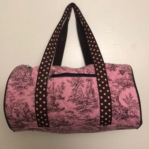 Pink and Brown Belvah Weekender Bag